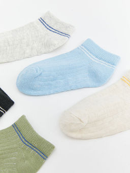 ?izgili Erkek Bebek Patik ?orap 5li