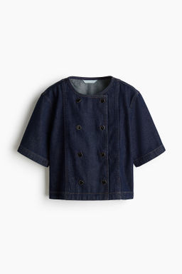 Camisa denim de doble botonadura