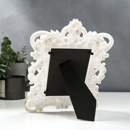 Фоторамка для фото 10×15 см «Королевские пышные листья», пластик, золото, 28×20.5 см