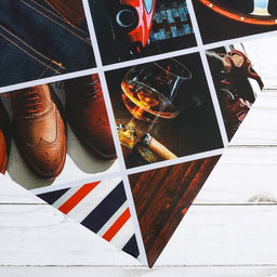 Цена за 10 шт. Бумага упаковочная глянцевая Мужская, 70?100 см