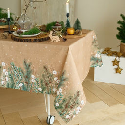 Скатерть новогодняя Этель Fir branches 144×110 см с ГМВО, 100%хл, 190 г/м²