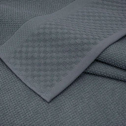 Махровое полотенце УЗБ Грант м7726_11 M 50* 80 сер - Bravo фото 3