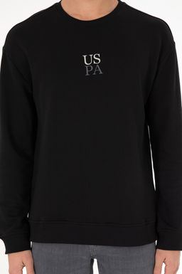 Мужской черный базовый свитшот Неожиданная скидка в корзине