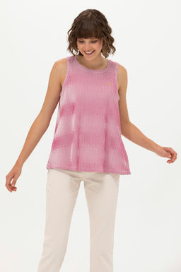 U. S. Polo Assn Женская розовая футболка без рукавов с круглым вырезом - U.s. polo assn фото 2