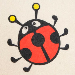 Шапка банная детская Классическая с шелкографией Божья коровка арт. 4686 - Главбаня фото 2