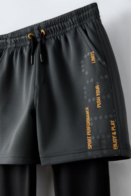 LEGGING BERMUDA SHORTS WITH SLOGAN - Zara фото 3