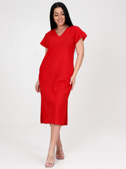 955-ПЛ ПЛАТЬЕ ЖЕНСКОЕ (Красный) - А-дина фото 2