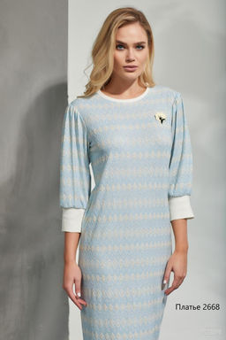 Платье 2668 голубое - Niv niv fashion фото 4