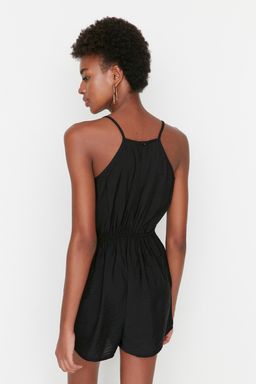 TRENDYOLMILLA Siyah Baglama Detayl? Ask?l? Mini Dokuma Tulum TWOSS22TU0300  фото 10