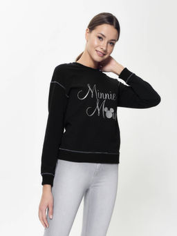 CONTE Хлопковый свитшот с мерцающим рисунком Disney LD 949 royal black
