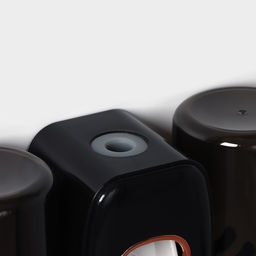 Держатель для зубных щёток с выдавливателем для зубной пасты, стакан 2 шт., 2010.26.2 см, чёрный - Simaland фото 4