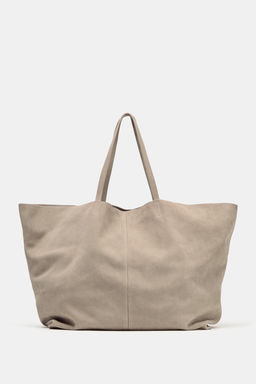 BOLSO PIEL SERRAJE MAXI SHOPPER / ARENA/MARR?N - Zara фото 3