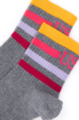 Женские серые меланжевые носки Неожиданная скидка в корзине - U.s. polo assn фото 2