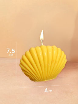 Свеча "Ракушка малая" 9х4х7,5 см, соевый воск МИКС