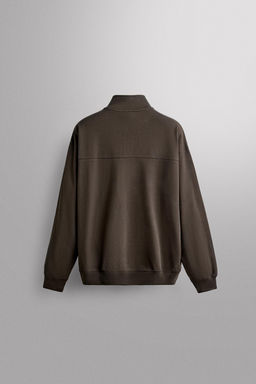 SUDADERA RELAXED FIT CREMALLERA / Marr?n - Zara фото 2