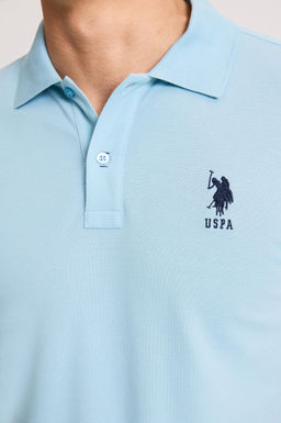 Erkek Slim Fit Polo Yaka Mavi Basic Ti__rt - U.s. polo assn фото 6