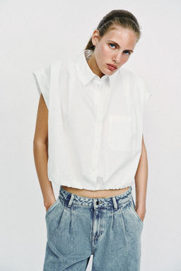 JEANS Z1975 WIDE LEG PINZAS / Azul claro - Zara фото 4