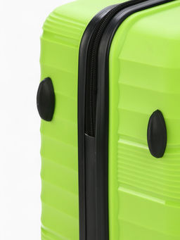 Чемодан на колёсах средний 75 л (M), на молнии, кодовый замок, 4 колеса, зелёный