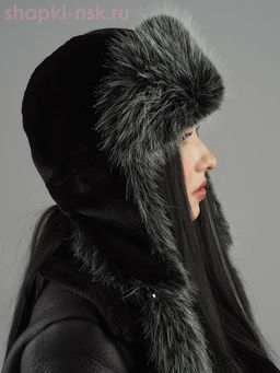Норд кролик/чернобурка Ушанка женская (56-58)