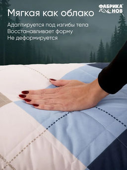 Подушка 50х70 ФС Сибирь стеганная. Вес наполнителя 1000 г - Фабрика снов фото 2