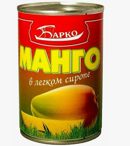 Манго консервированное. ж/б 425г  "Барко", , шт