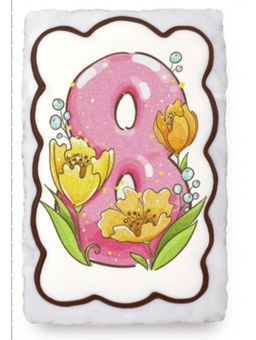 Расписной пряник "8 Марта" (в ассортименте) 130 гр