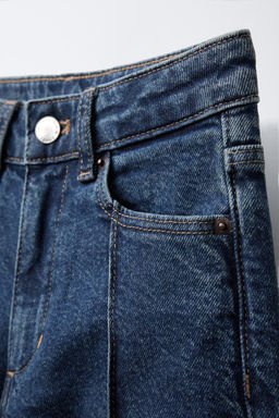 WIDE-LEG PINTUCK JEANS - Zara фото 3