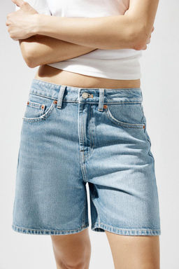 TRF MID-RISE DENIM BERMUDA SHORTS - Zara фото 14
