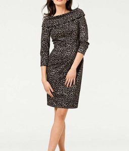 Платье, серо-черное