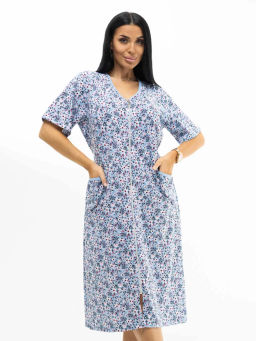 Халат женский, цвет голубой