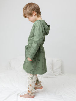 К 5763/зеленый камень,динозавры халат дет - Crockid фото 4