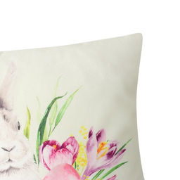 Наволочка декоративная ЭтельПасхальный кролик 40х40 см, полиэстер, велюр  фото 2