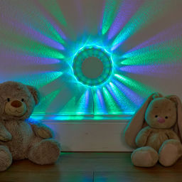 Светодиодный светильник-проектор ULI-Q304 2,5W/RGB WHITE. Напольный. Серия DISCO, многоцветный. Горизонтальная проекция. ТМ VOLPE. Кабель с вилкой, 220В. Цвет корпуса - белый.