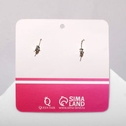 Серьги ассорти Пилюли любви, цвет красно-белый в серебре - Queen fair фото 2