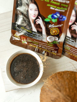 Шампунь Оттеночный с Кератином и Клиторией CAREBEAU (Темно-Коричневый), 30 мл  фото 2