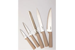 Набор ножей JEWEL на подставке, 6 предметов, бежевый