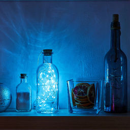ULD-S0500-050/SCB/2AA ICE BLUE IP20 DEW Гирлянда светодиодная "Роса" на батарейках 2AA (не в/к), 5м. 50 светодиодов. Голубой свет. Провод медный. TM Uniel