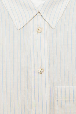 ZW COLLECTION STRIPED CRINKLED SHIRT - Zara фото 7