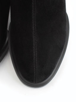 04-M3-L811 BLACK Ботинки зимние женские (натуральная замша, натуральный мех)