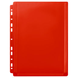 Файл-вкладыш А4.180 мкм, Calligrata TOP, ПВХ, с расширением, матовый, вертикальный, 5 штук, красный