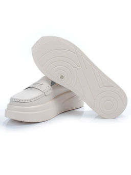 03-PDE31-1 BEIGE Лоферы женские (натуральная кожа)