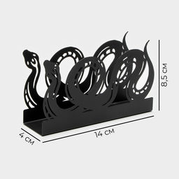 Салфетница Magistro «Змея», 14×4×8.5 см, чёрная