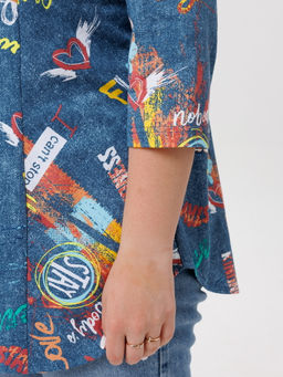 Блузка женская БЖ-71 (кулирка) Джинса