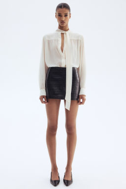Blusa de gasa con lazada - H&m фото 7