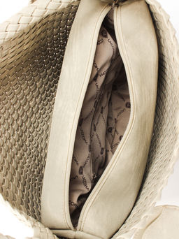 LACCOMA сумка СУ1053-0-винтаж бежевый эко кожа хлопок  фото 5