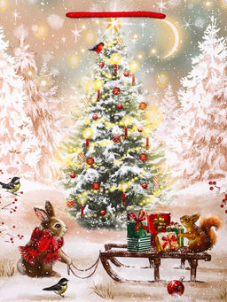 Пакет подарочный новогодний ламинированный, «Подготовка к Новому Году», 26×12×32 см