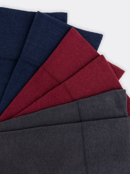 Цена за 5 пар! Носки мужские мультипак (3 шт.) в темно-синих и бордовых цветах - Mark formelle фото 4