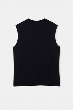Siyah Oversize/Geni_ Kesim %100 Pamuklu Nak__l_ Atlet TMNSS25AL00004 - Trendyolmilla фото 2