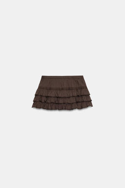 FALDA PANTAL?N VOLANTES / Chocolate - Zara фото 6