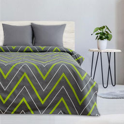 Постельное бельё Этель дуэт Зелёно-серые зигзаги 143х215- 2 шт, 220х240, 70х70-2 шт